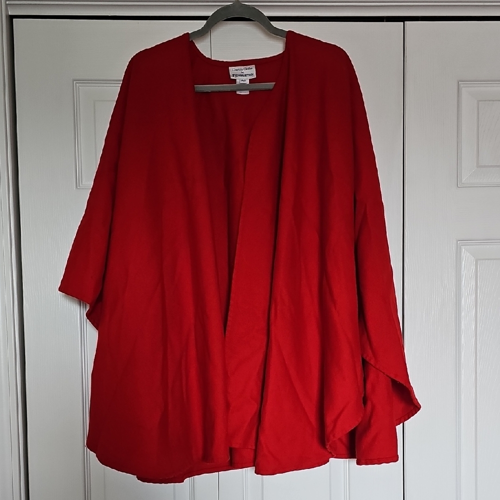 Country Clothes By Pendleton Red Poncho